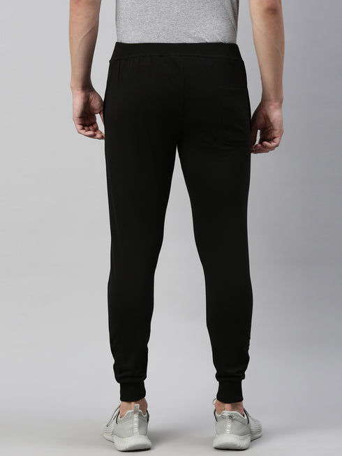 Grey & Black Solid Lounge Wear